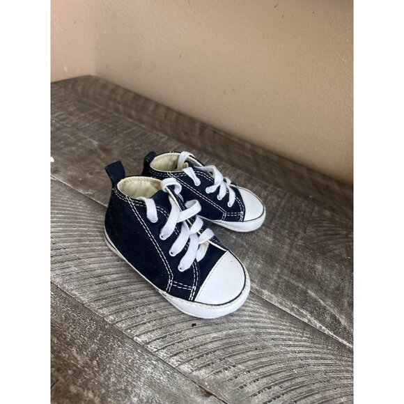 All Star Converse Chuck T Low Top Baby Toddlers Size 4 Black - Picture 3 of 5